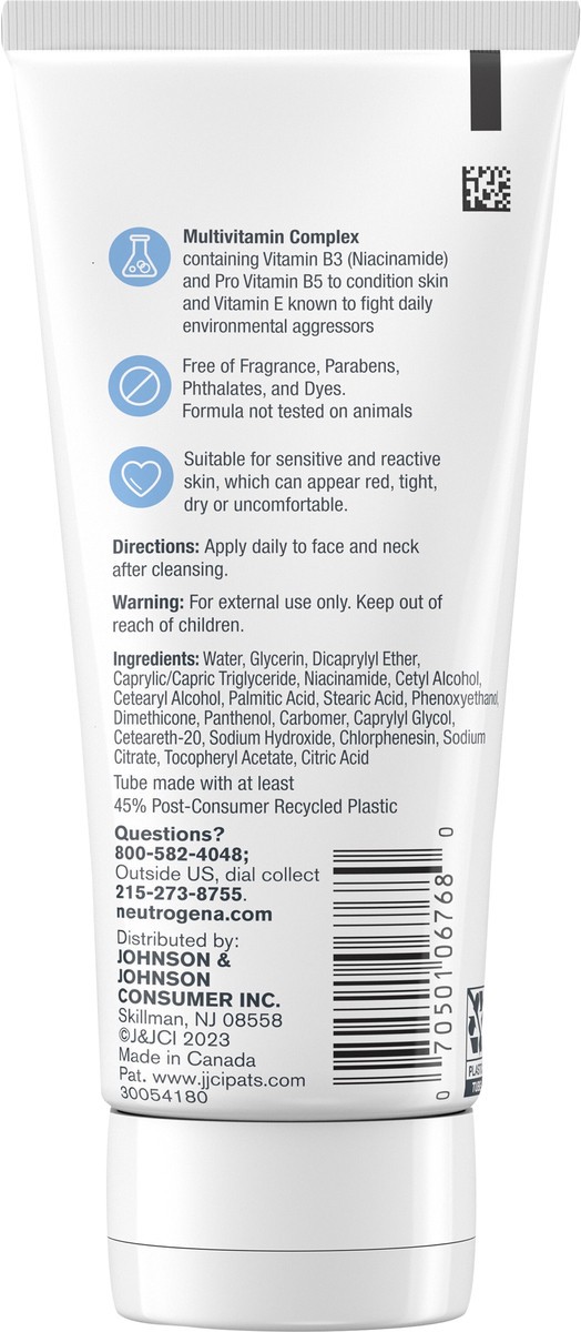 slide 7 of 7, Neutrogena Fragrance Free Facial Moisturizer, Vitamin E, 3.4 fl. oz, 3.4 fl oz