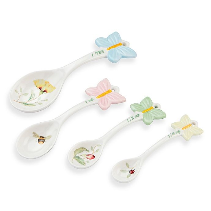 slide 1 of 1, Lenox Butterfly Meadow Measuring Spoons, 4 ct