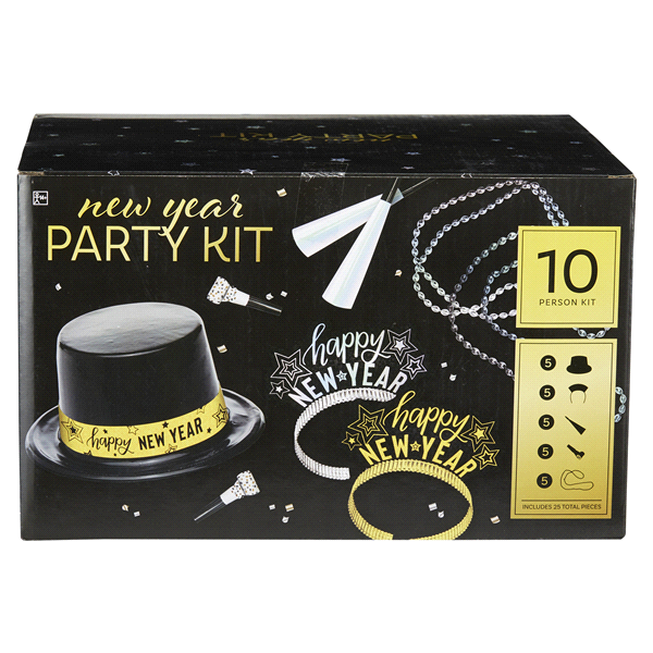 slide 11 of 29, Prismatic New Year's Party Kit for 10, 1 ct