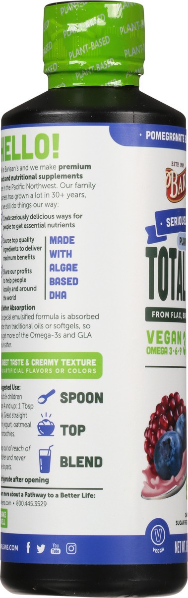 slide 2 of 13, Barlean's Total Omega Vegan Swirl Pomegr, 16 oz