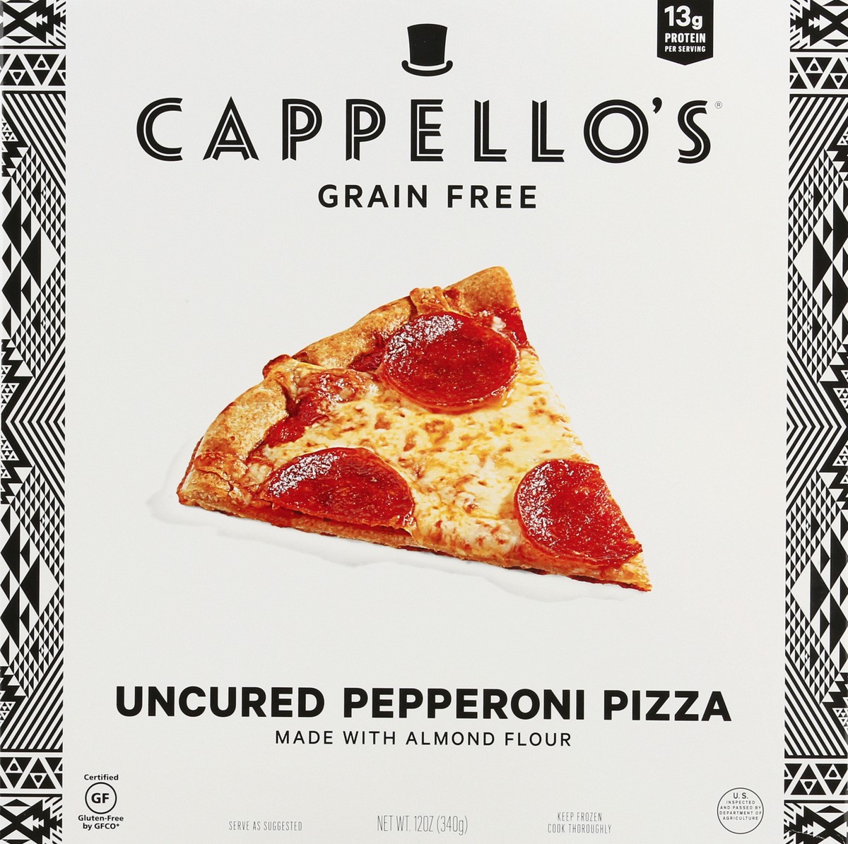 slide 7 of 9, Cappello's Grain Free Uncured Pepperoni Pizza, 12 oz