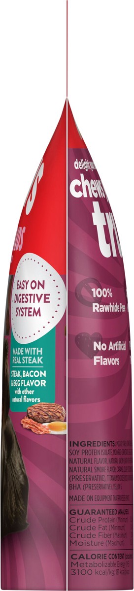 slide 7 of 7, Milk-Bone Steaky Steaky Eggs & Bac′y Flavor Braids, Rawhide Free Dog Chews, Small Long-Lasting Dog Treats, Bag of 5, 4.23 oz