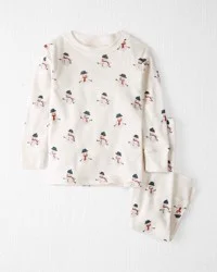 Littleplanet Baby Organic Cotton Snowman Print Pajamas Snowman 6M