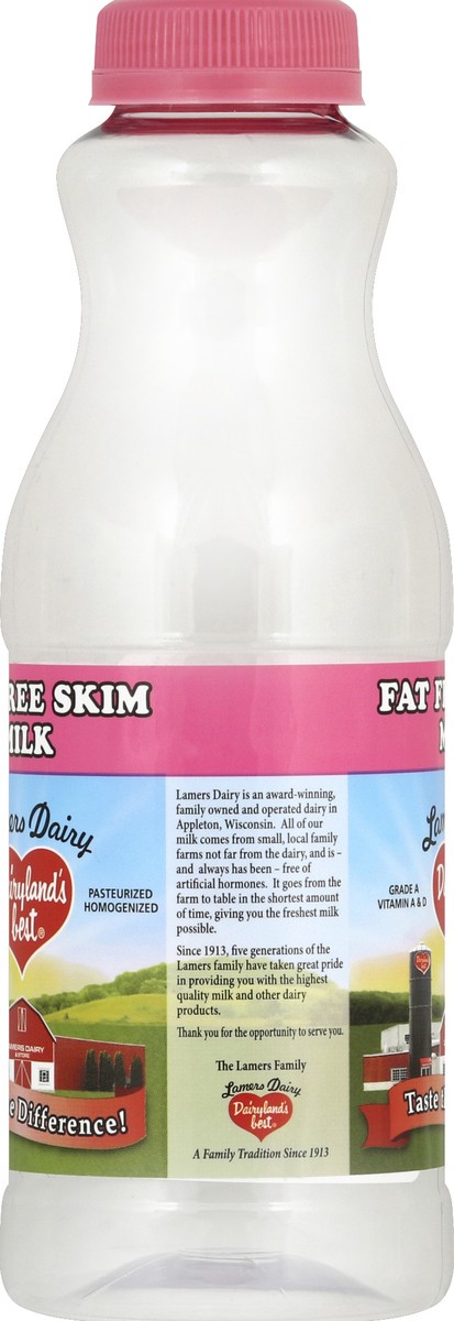 slide 2 of 6, Dairylands Best Milk, Skim, Fat Free, 16 oz