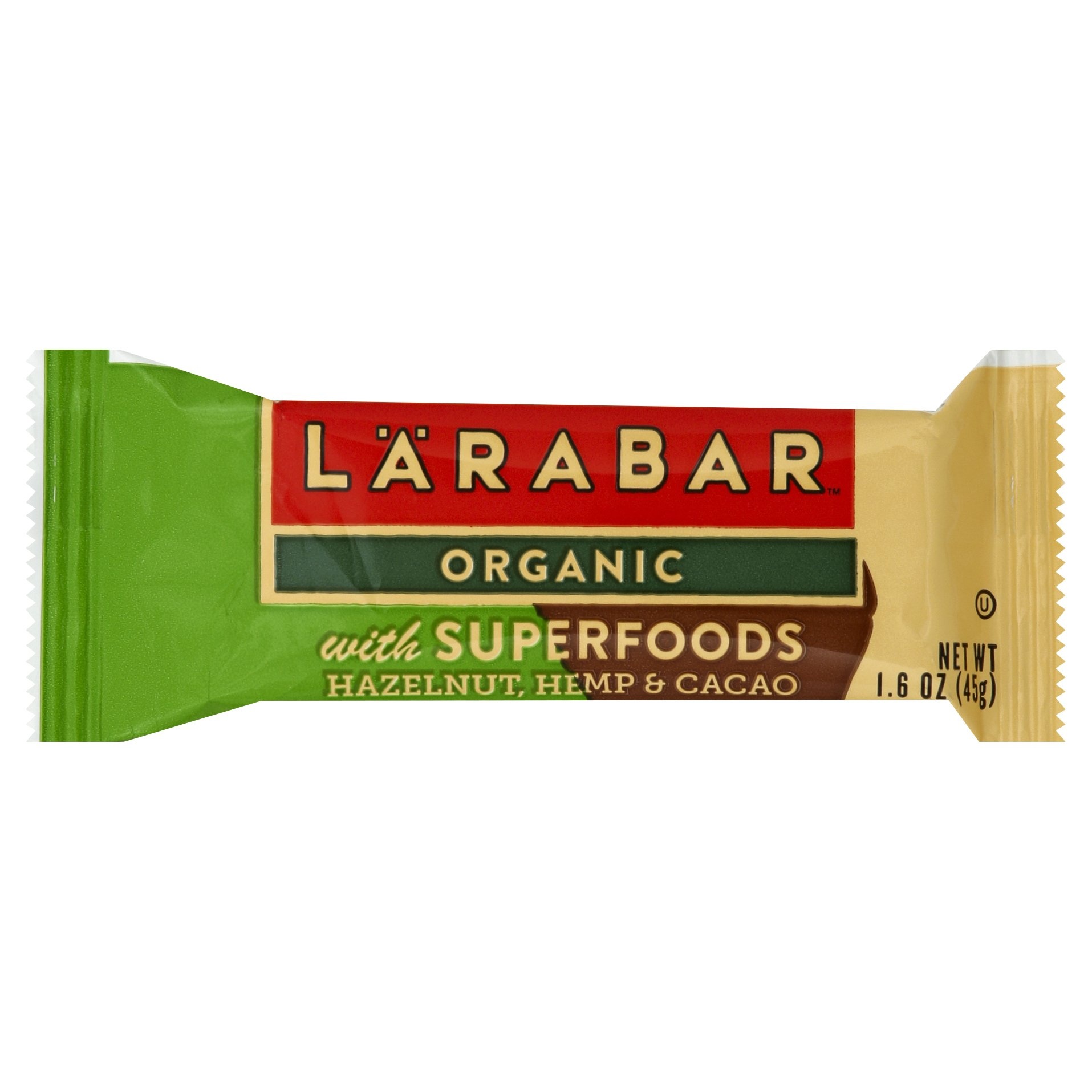 slide 1 of 1, LÄRABAR Organic Hazelnut, Hemp and Cacao Bars, 1.6 oz