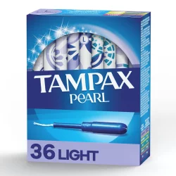 Tampax Pearl Plastic, Light Absorbency Unscented Tampons