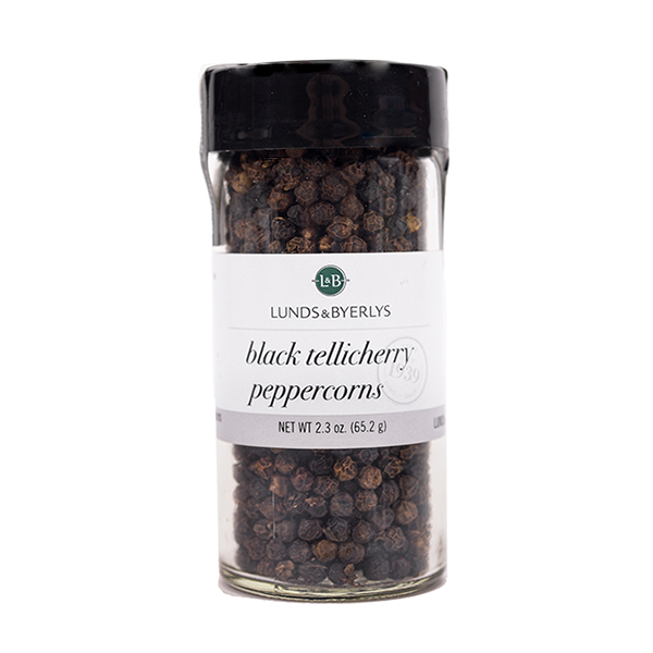 slide 1 of 1, L&B Black Tellicherry Peppercorns Refill, 2.2 oz