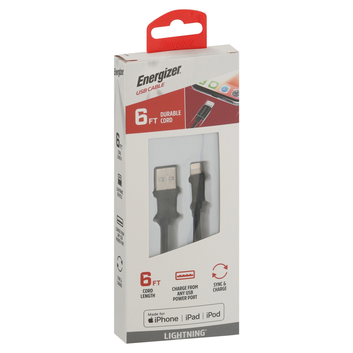 slide 8 of 9, Energizer Usb Lightning Cabl, 1 ct