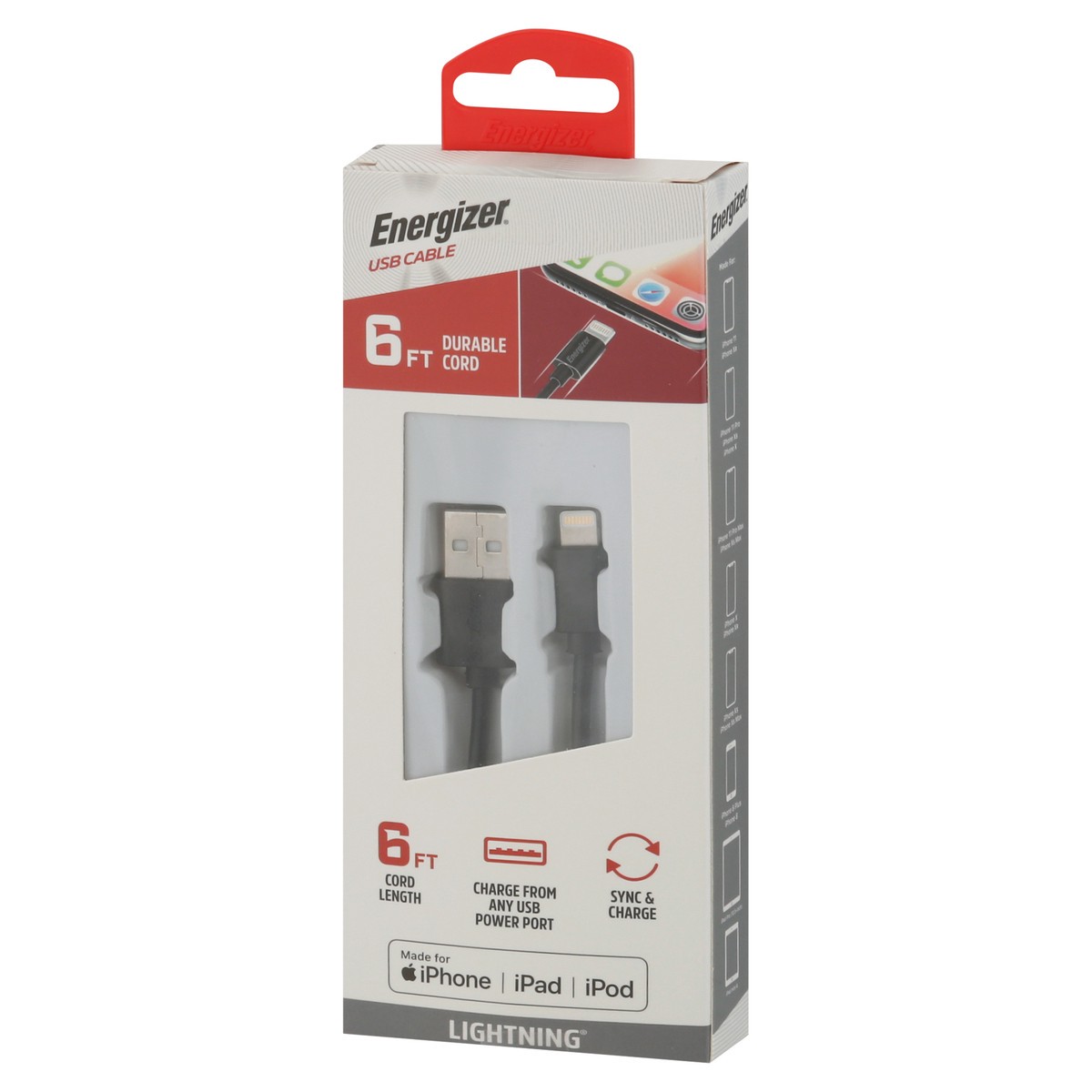 slide 5 of 9, Energizer Usb Lightning Cabl, 1 ct