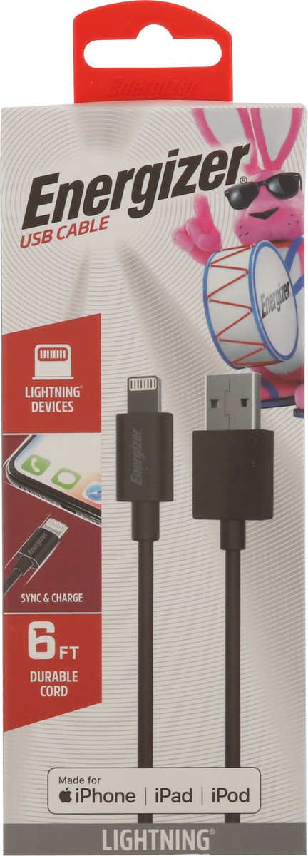 slide 9 of 9, Energizer Usb Lightning Cabl, 1 ct