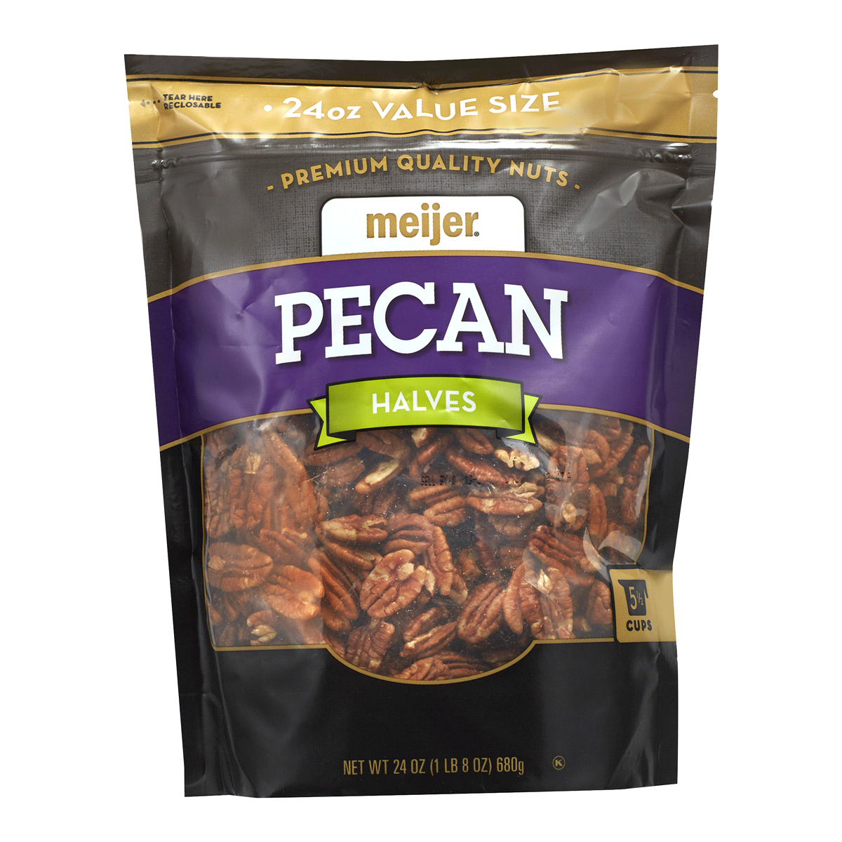 slide 1 of 5, Meijer Pecan Halves, 24 oz