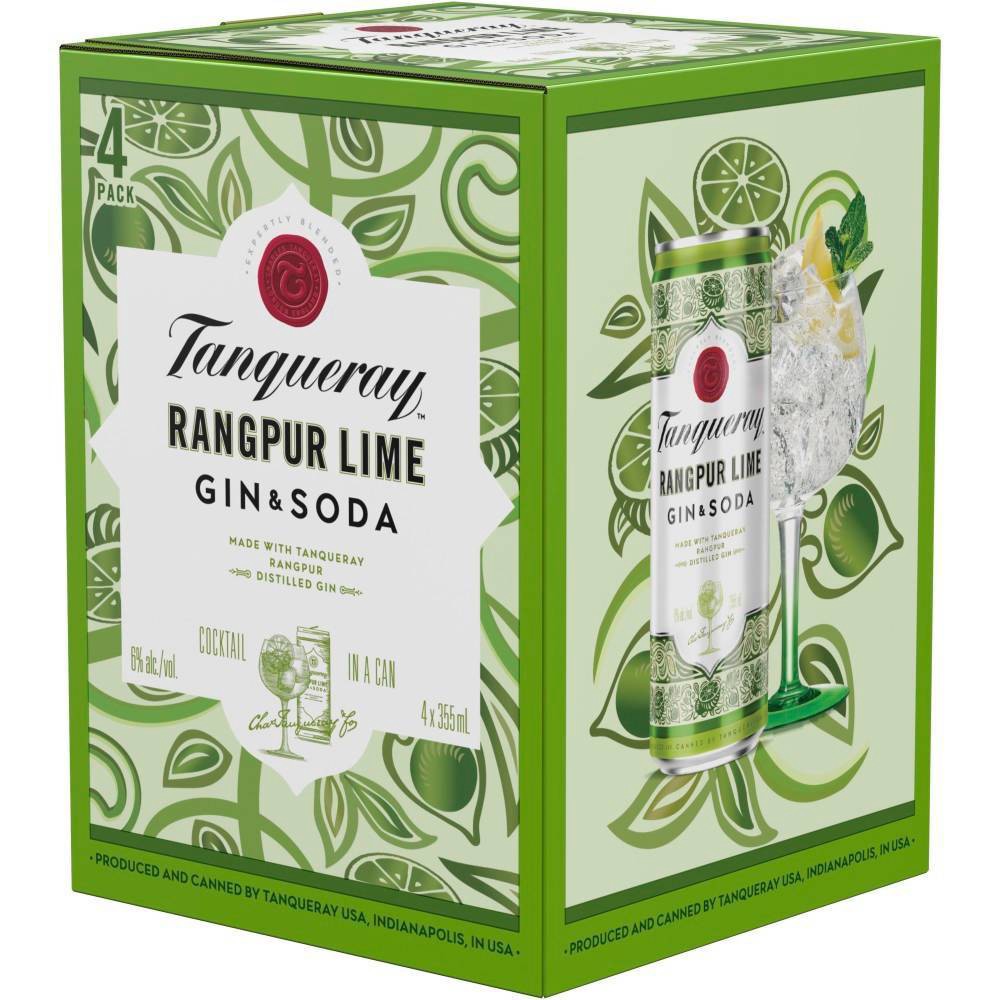 slide 1 of 1, Tanqueray Rangpur Lime Gin & Soda, 750 ml