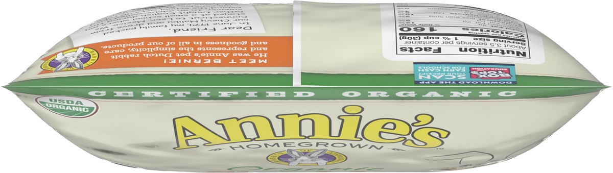 slide 6 of 12, Annie's Organic Cheddar Cheesy Smiles, Baked Corn Puffs, Gluten Free, 4 oz, 4 oz