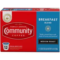 Community Coffee Breakfast Blend Medium Roast K-Cup Pods - 12 ct