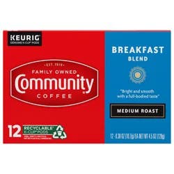Community Coffee Coffee, Medium Roast, Breakfast Blend, K-Cup Pods