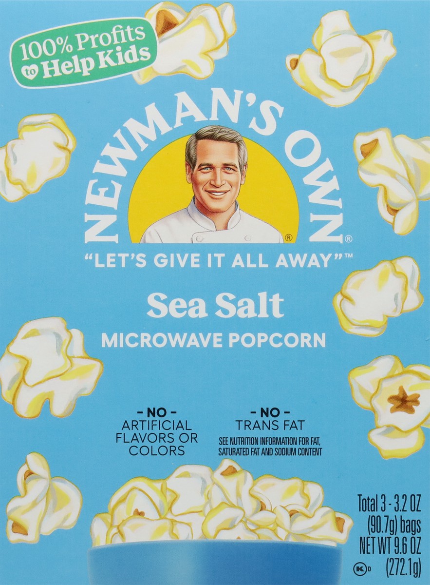 slide 4 of 9, Newman's Own Sea Salt Popcorn, 10.5 oz