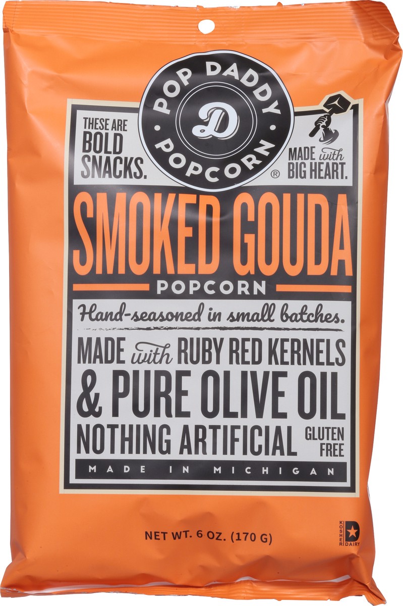 slide 3 of 9, Pop Daddy Popcorn Smoked Gouda Popcorn 6 oz, 6 oz