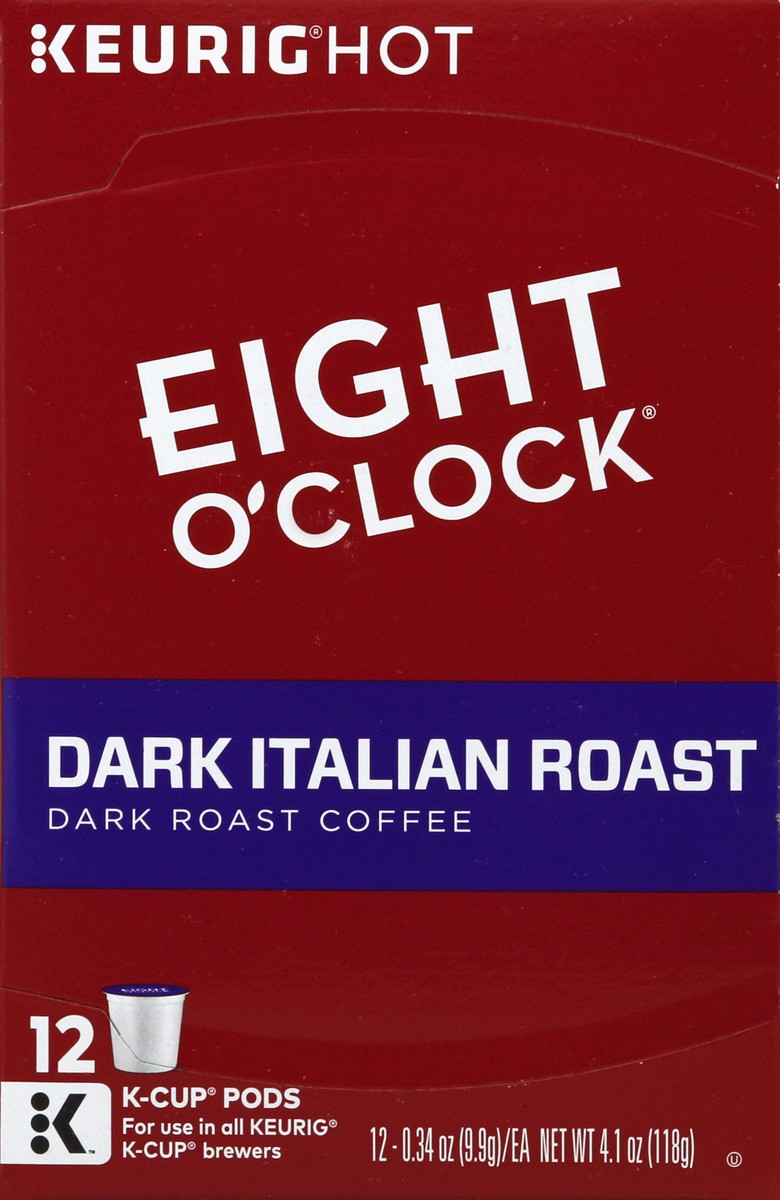 slide 2 of 5, Eight O'Clock Coffee K-Cup Pods Dark Roast Dark Italia Espresso Coffee 12 - 0.34 oz Pods, 12 ct