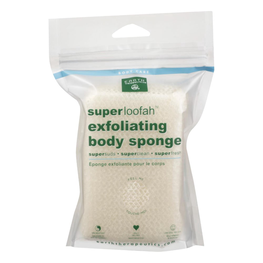 slide 1 of 1, ERTHEP Earth Therapeutics Loofah - Super - Exfoliating - Body Sponge, 1 ct