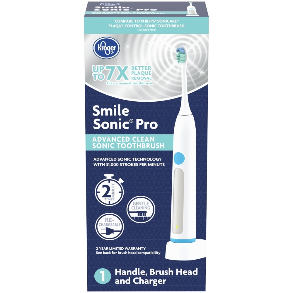 slide 1 of 1, Kroger Smile Sonic Pro Advanced Clean Sonic Toothbrush Set, 1 ct