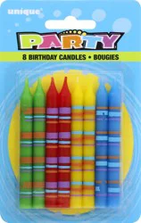 Unique Birthday Candles - 8 ea