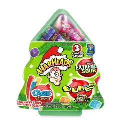 Warheads Sour Filled Christmas Tree Holiday Candy Box
