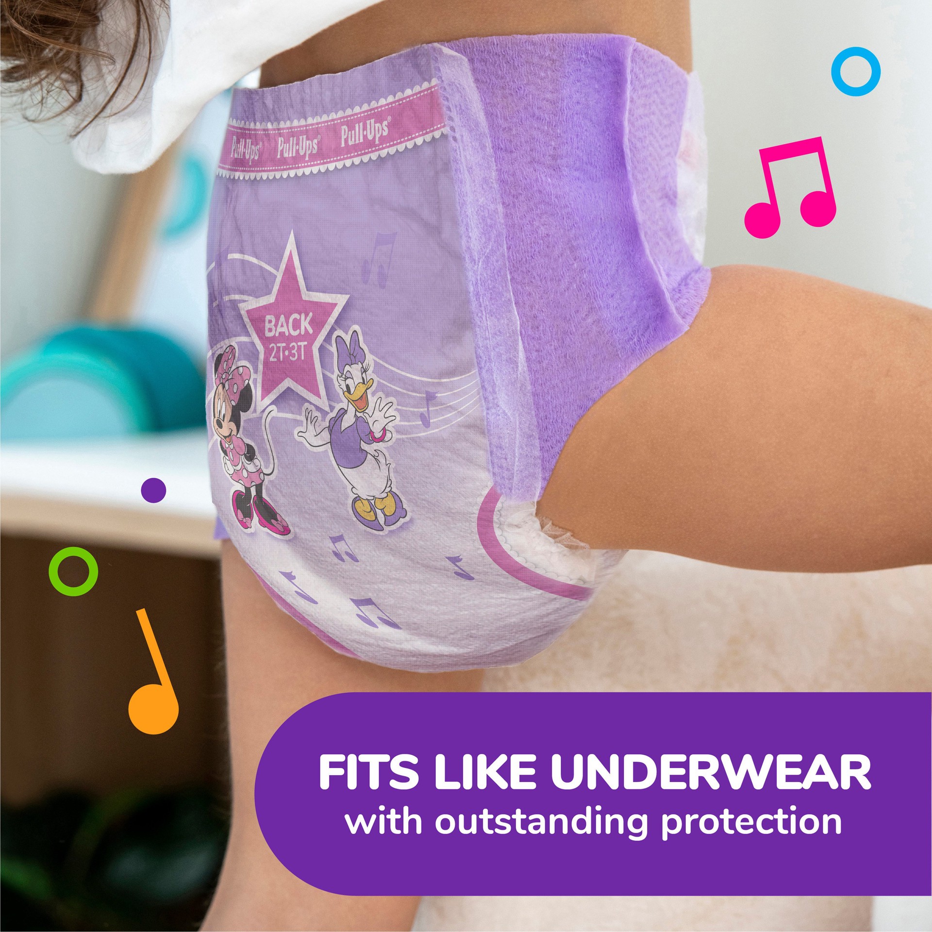 slide 3 of 5, Pull-Ups Girls' Potty Training Pants, 2T-3T (16-34 lbs), 74 Count, 74 ct