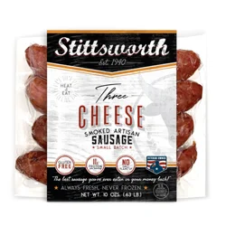 Stittsworth Meats Three Cheese Smoked Artisan Sausages