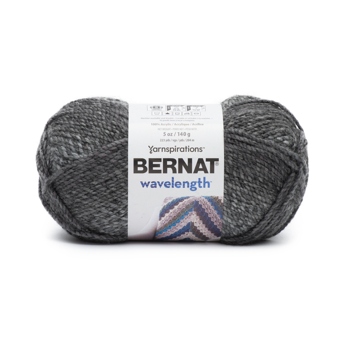 slide 1 of 1, Bernat Yarn Wavelength Snowflake Obsidn, 1 ct