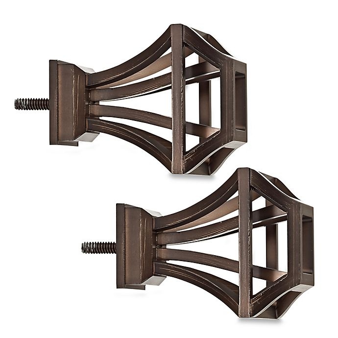 slide 1 of 1, Cambria Premier Complete Square Birdcage Finials - Oil Rubbed Bronze, 2 ct