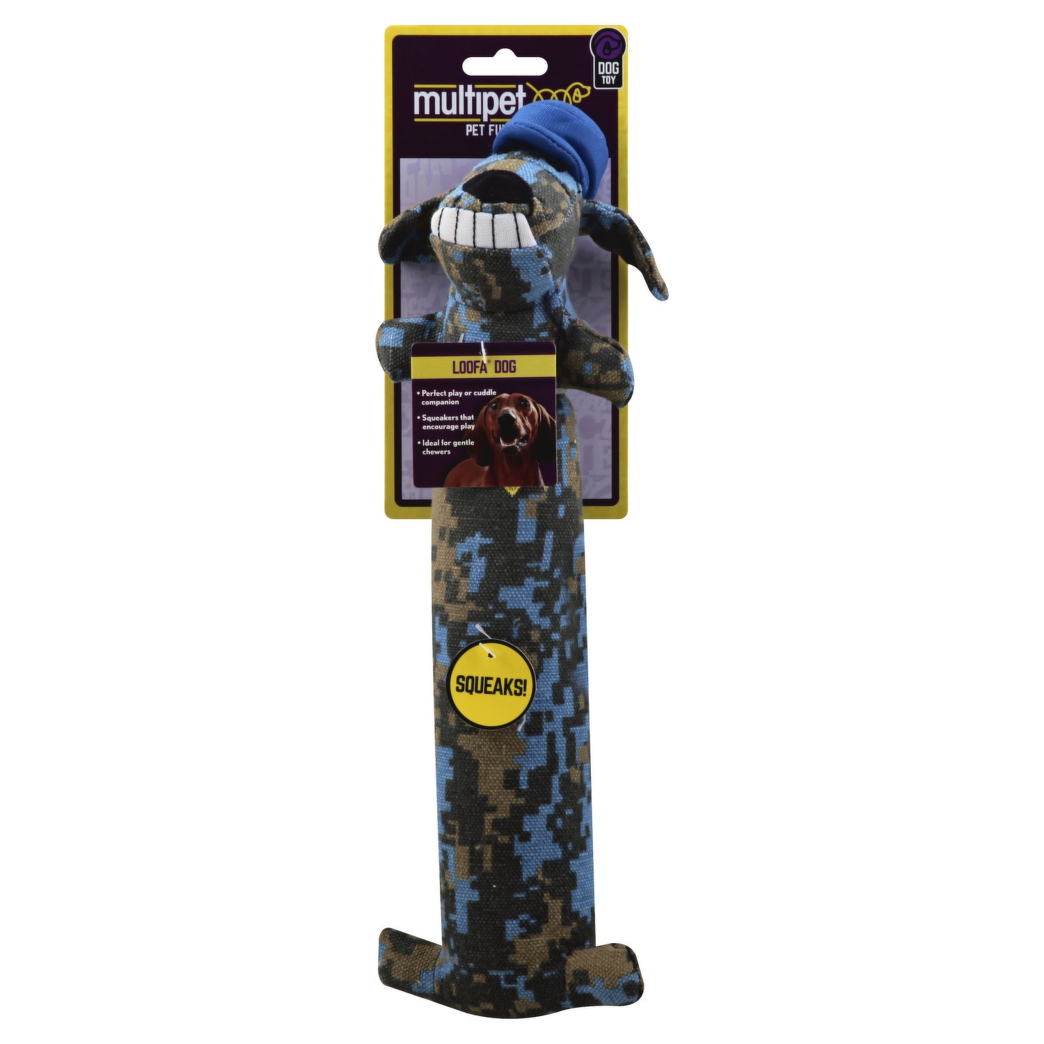 slide 1 of 2, MultiPet Loofa Dog Dog Toy 1 ea, 1 ct