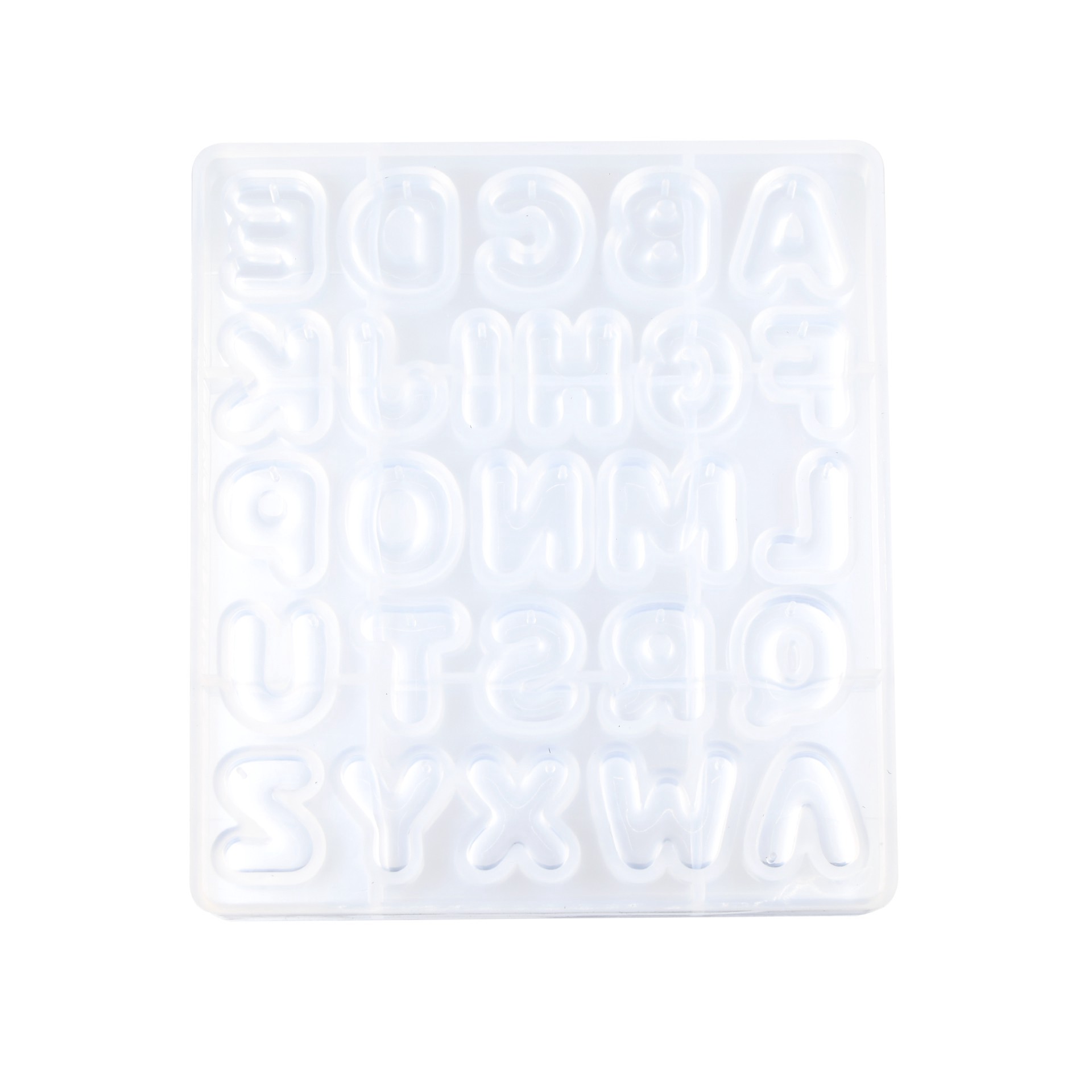 slide 3 of 5, Blue Moon Studio Uv Resin Craft Holographic Alphabet Mold, 3.15 in x 3.54 in x 0.47 in