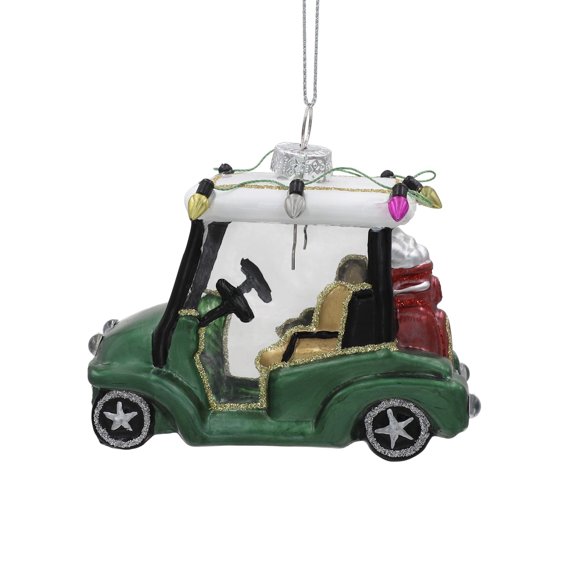 slide 3 of 4, 4" Golf Cart Glass Ornament By Ashland, 4 in