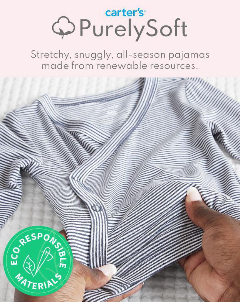 slide 3 of 6, Carter's Baby 2-Pack PurelySoft Sleeper Gowns Ivory PRE, 1 ct