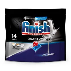 Finish Quantum Dishwasher Detergent, Premium Dishwashing Pods, 14 ct