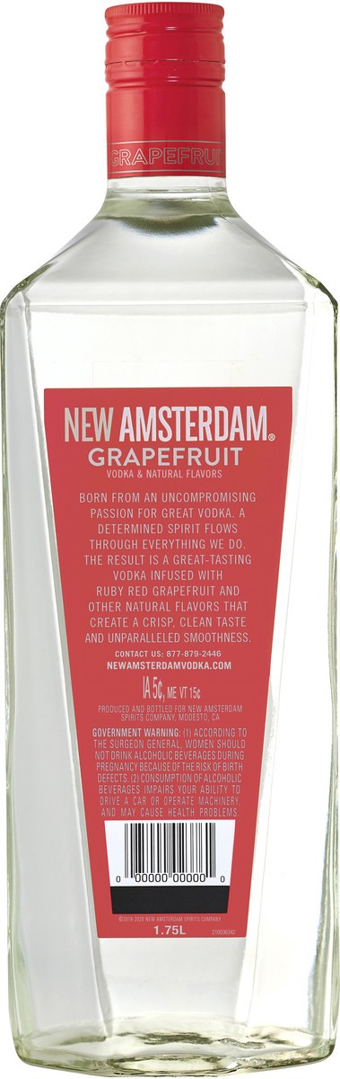slide 2 of 4, New Amsterdam Grapefruit Flavored Vodka 1.75L   , 1.75 liter