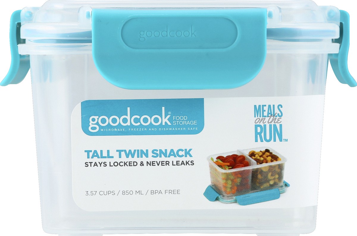 slide 5 of 6, Good Cook Tall Split Snack Container, 34 oz