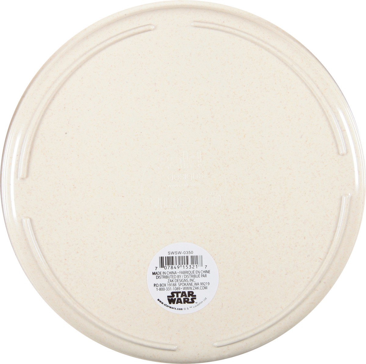 slide 4 of 9, Zak! Designs Star Wars 8 Inch Mandalorian the Child Melamine Bamboo Plate with Rim 1 ea, 1 ct