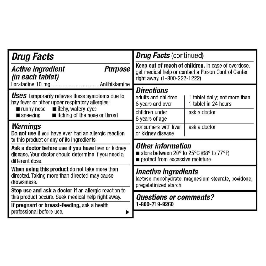 slide 2 of 3, Walgreens Allergy Relief Loratadine Tablets 10 mg, Antihistamine, 365 ct