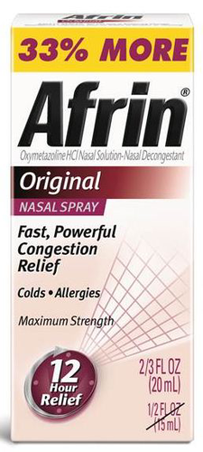 slide 1 of 1, Afrin Original Nasal Spray, 20 ml