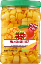 Del Monte SunFresh In Extra Light Syrup Mango Chunks 64 oz