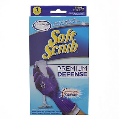 slide 1 of 1, Soft Scrub Scrub Gloves Premium Defense, Small, 1 ct