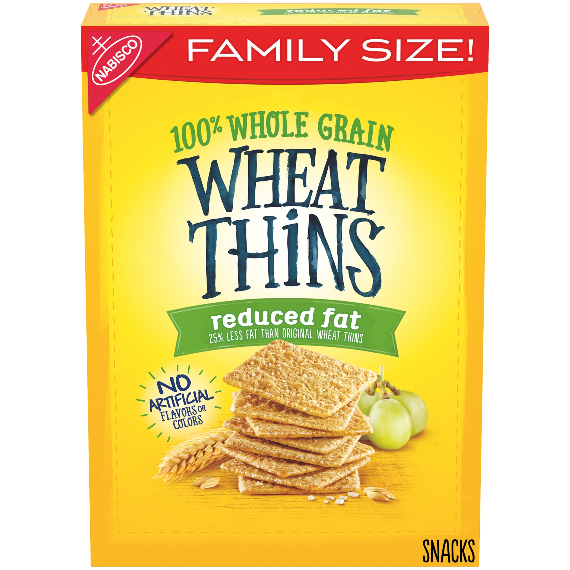slide 1 of 2, Wheat Thins Reduced Fat Snack Crackers, 14.5 oz