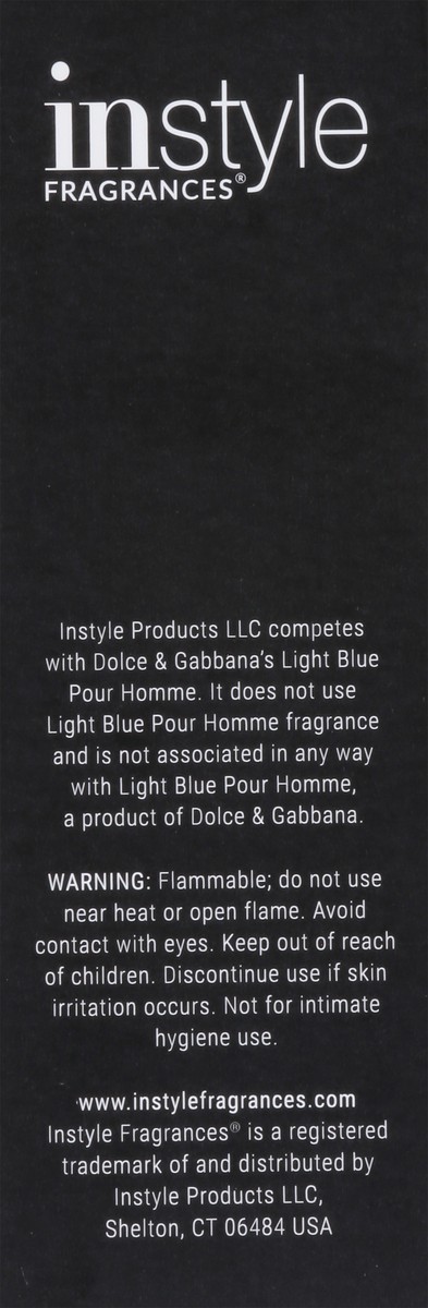 slide 8 of 9, Instyle Fragrances Inspired by Dolce & Gabbana's Pour Homme Light Blue Men's Spray Cologne 3.4 fl oz, 3.4 fl oz