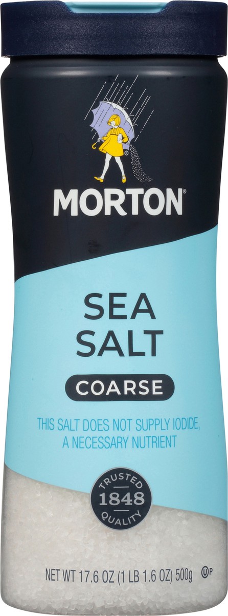 slide 1 of 11, Morton Coarse Sea Salt 17.6 oz, 17.6 oz