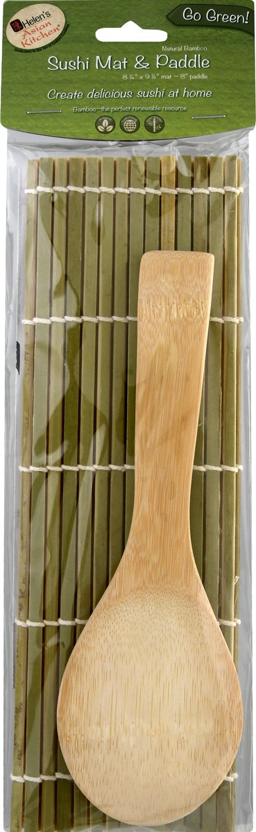 slide 1 of 11, Helen's Asian Kitchen Sushi Mat & Paddle 1 ea, 1 ct