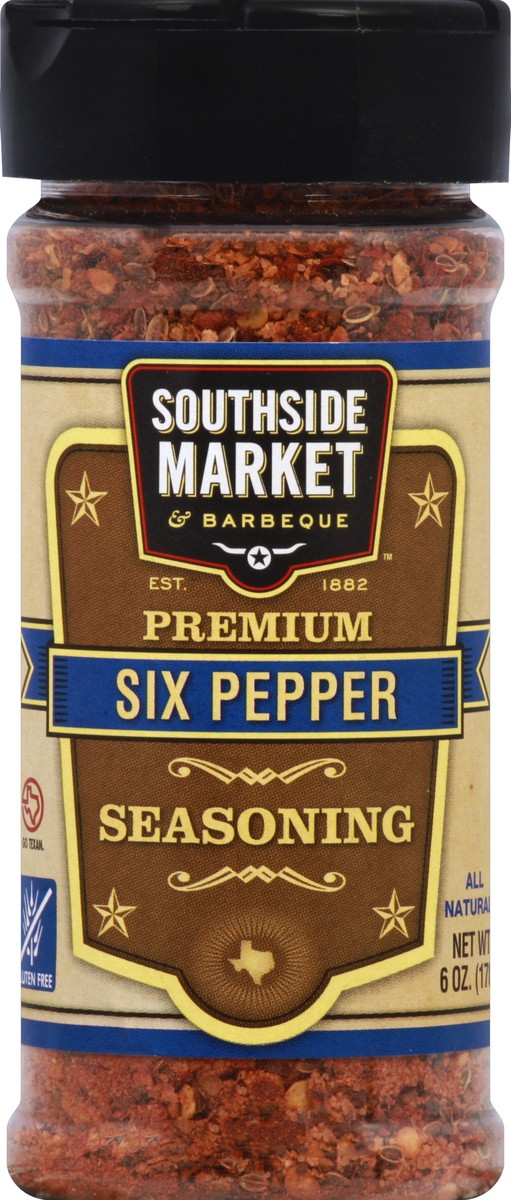 slide 1 of 6, Southside Market & Barbeque Premium Six Pepper Seasoning, 6 oz