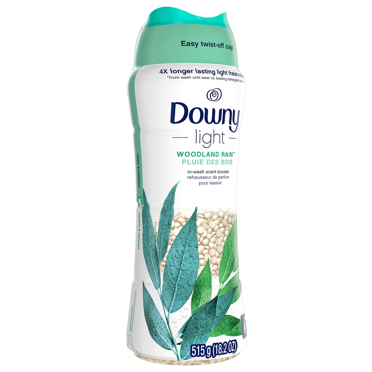 slide 6 of 8, Downy Light Laundry Scent Booster Beads for Washer, Woodland Rain, 18.2 oz, with No Heavy Perfumes, 18.2 oz