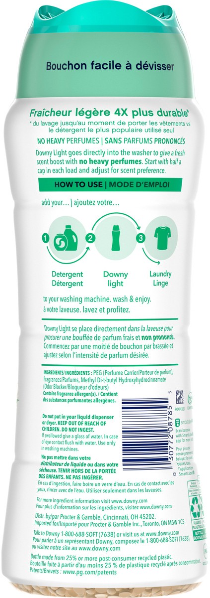 slide 8 of 8, Downy Light Laundry Scent Booster Beads for Washer, Woodland Rain, 18.2 oz, with No Heavy Perfumes, 18.2 oz