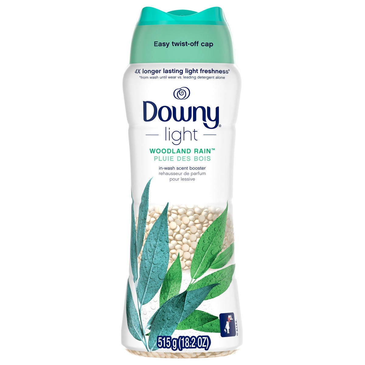slide 1 of 8, Downy Light Laundry Scent Booster Beads for Washer, Woodland Rain, 18.2 oz, with No Heavy Perfumes, 18.2 oz